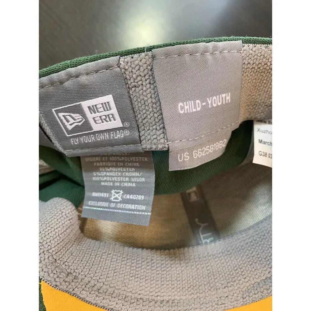 Green Bay Packers Ball Cap Hat Child Youth Size New‎ Era NFL 39Thirty Fitted